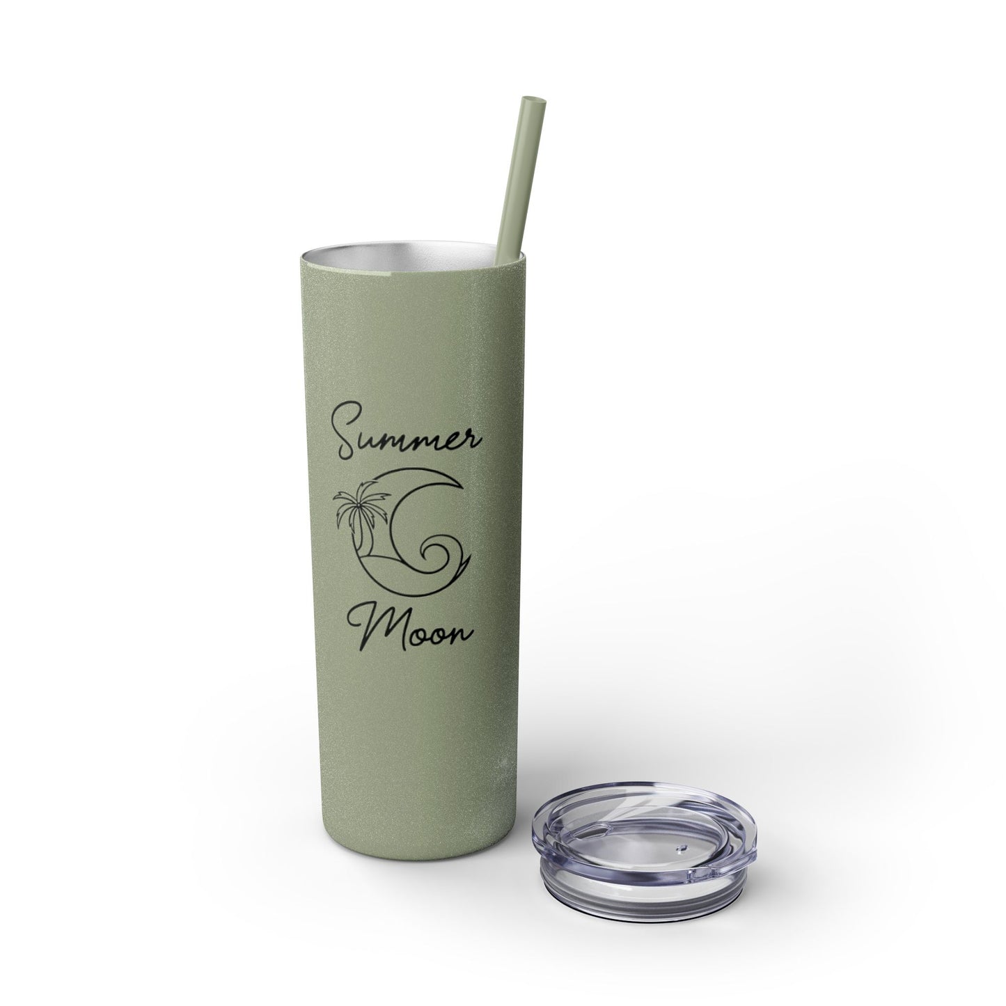 Summer Moon Skinny Tumbler with Straw, 20oz