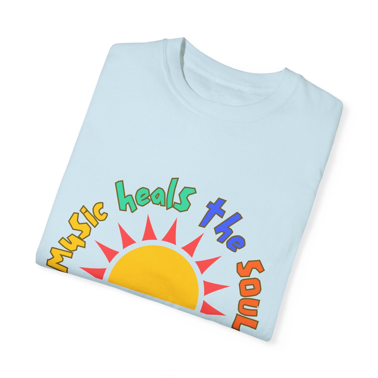 Music Heals the Soul Unisex Garment-Dyed T-shirt