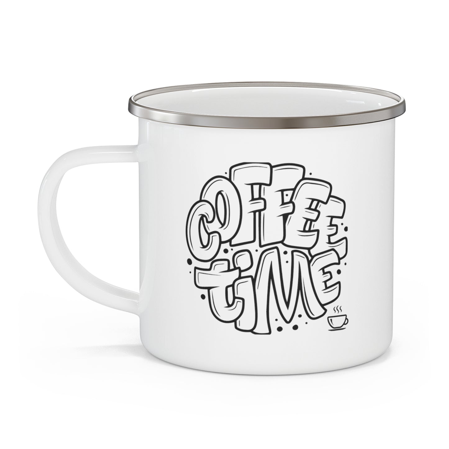 Coffee Time Enamel Camping Mug