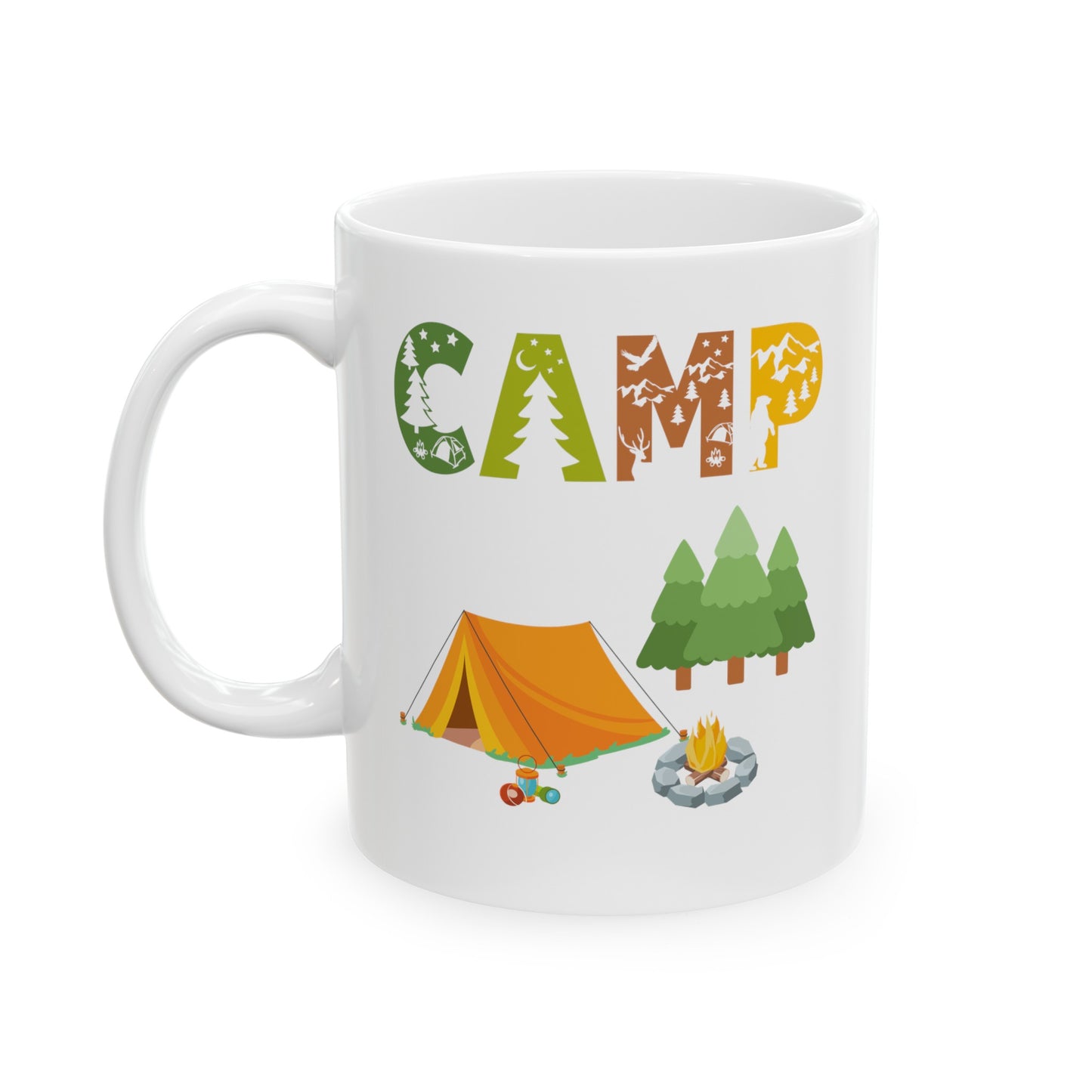 Camp Ceramic Mug, (11oz, 15oz)