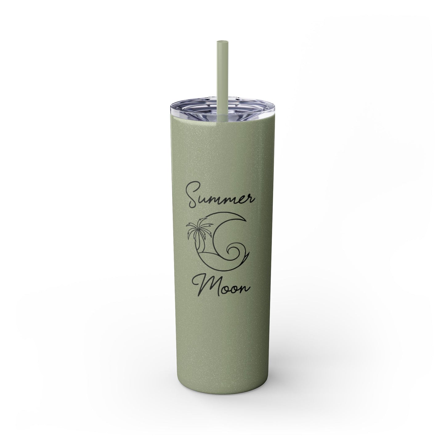 Summer Moon Skinny Tumbler with Straw, 20oz