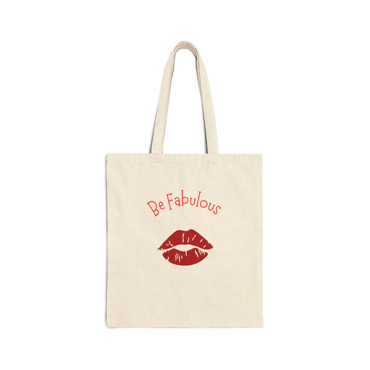 Be Fabulous Cotton Canvas Tote Bag