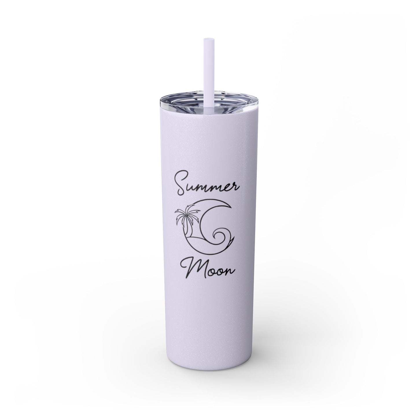 Summer Moon Skinny Tumbler with Straw, 20oz