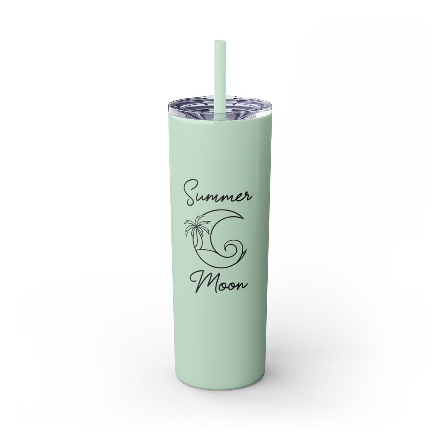 Summer Moon Skinny Tumbler with Straw, 20oz