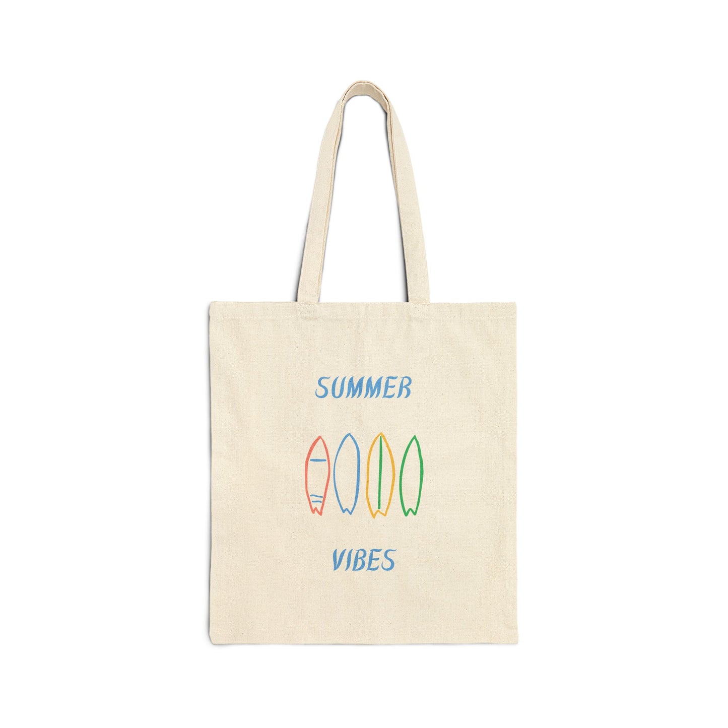 Summer Vibes Cotton Canvas Tote Bag