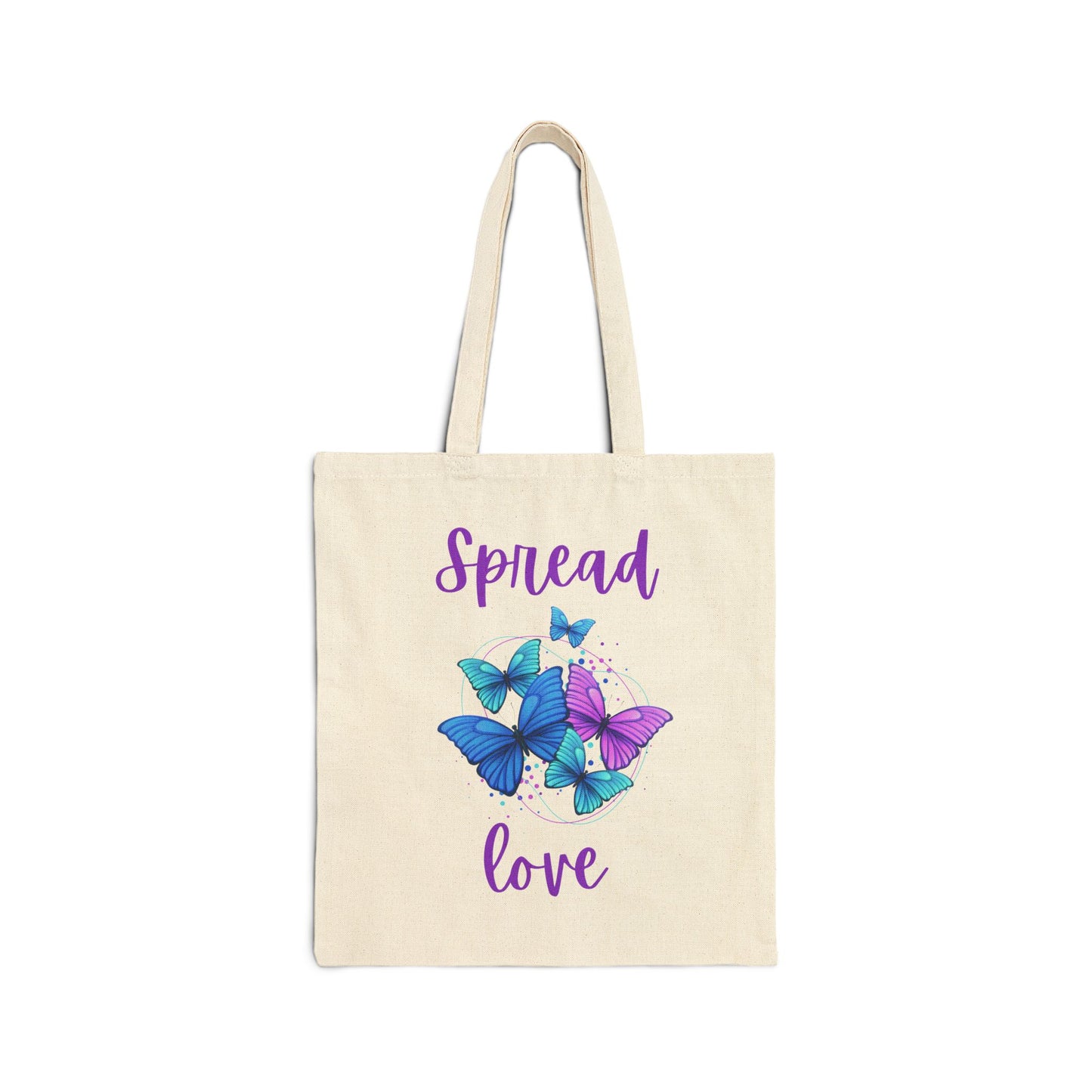 Spread Love Cotton Canvas Tote Bag