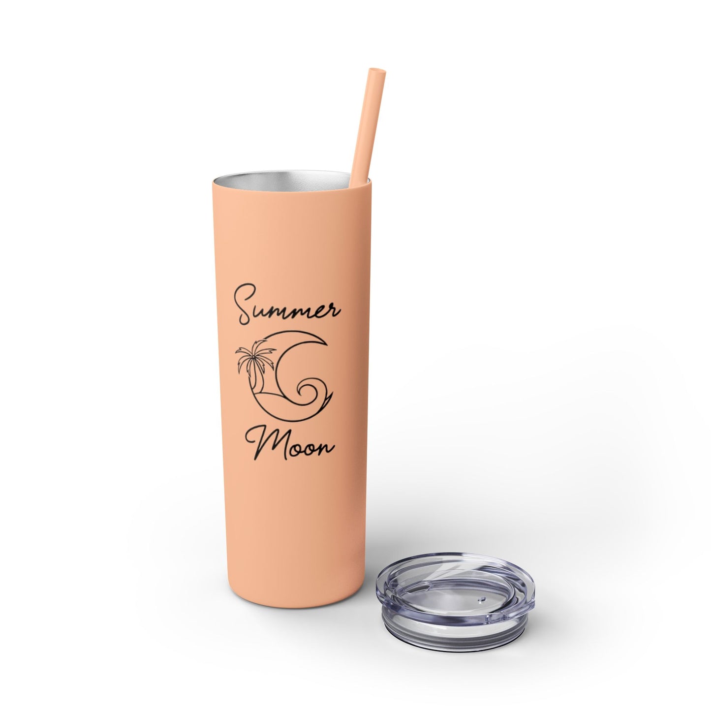 Summer Moon Skinny Tumbler with Straw, 20oz