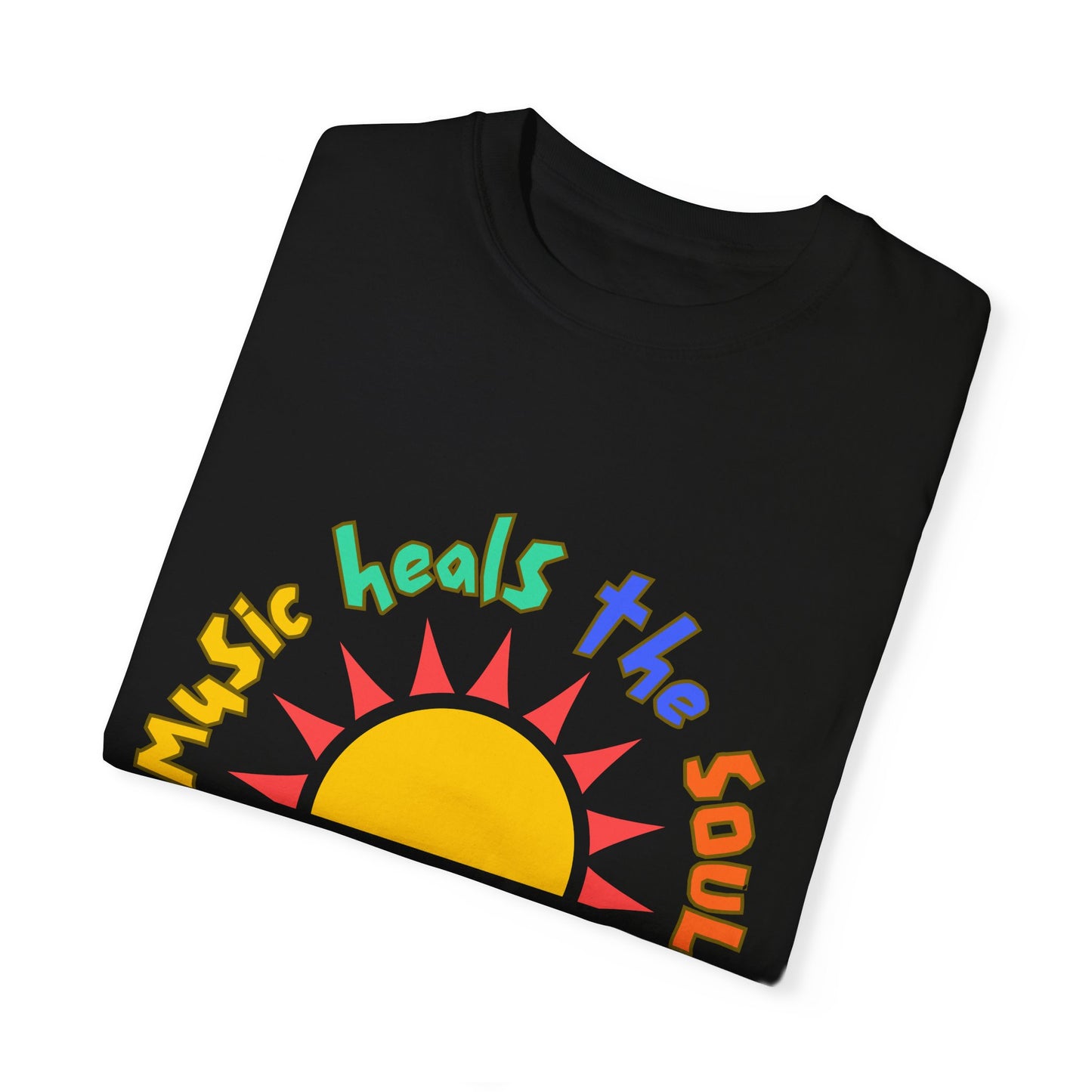 Music Heals the Soul Unisex Garment-Dyed T-shirt