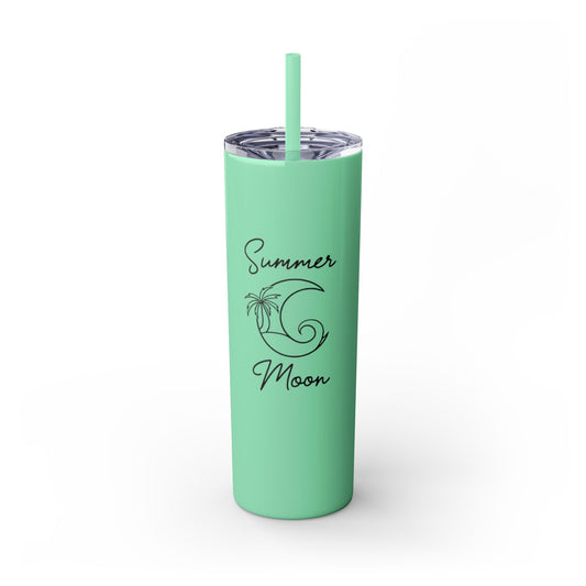 Summer Moon Skinny Tumbler with Straw, 20oz