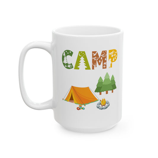 Camp Ceramic Mug, (11oz, 15oz)