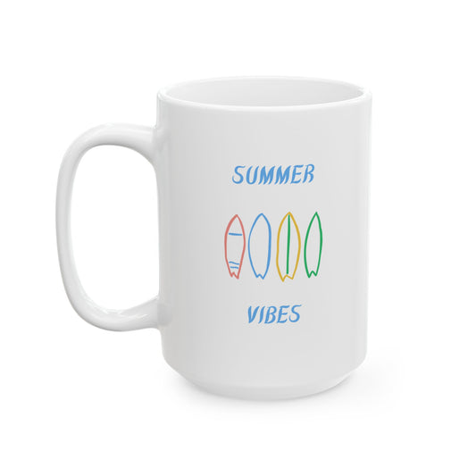 Summer Vibes Ceramic Mug, (11oz, 15oz)