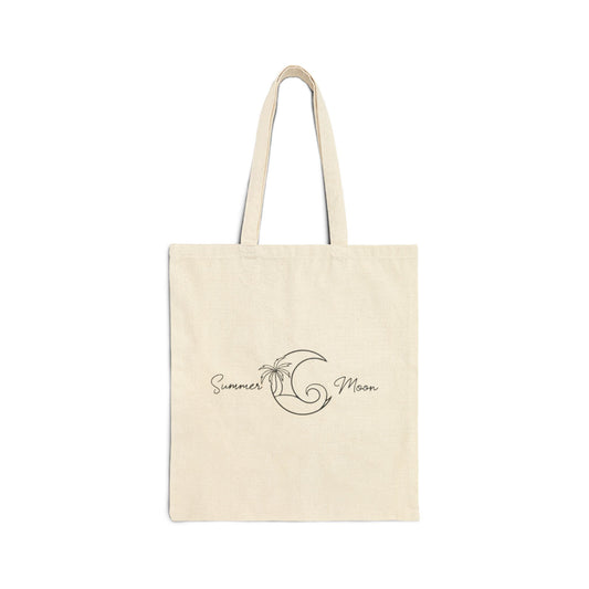 Summer Moon Cotton Canvas Tote Bag