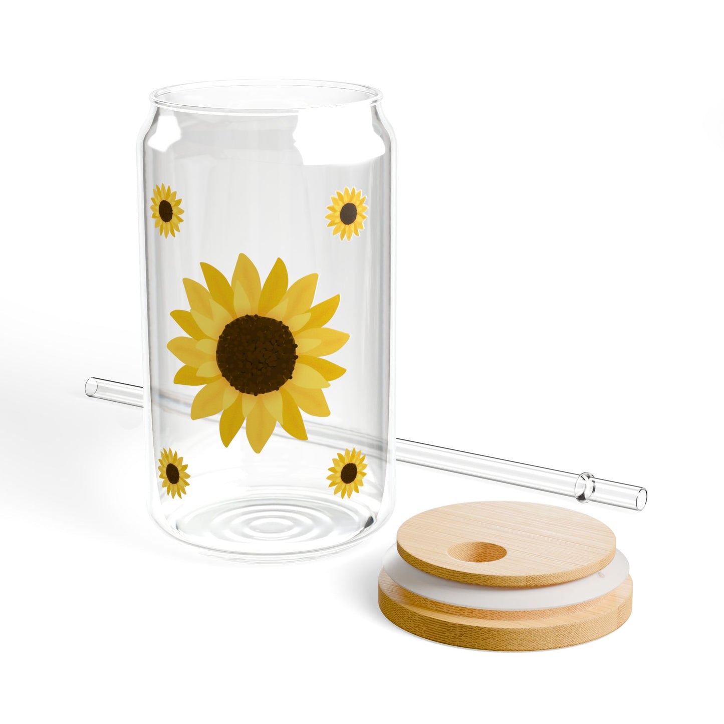 Sunflower Sipper Glass, 16oz