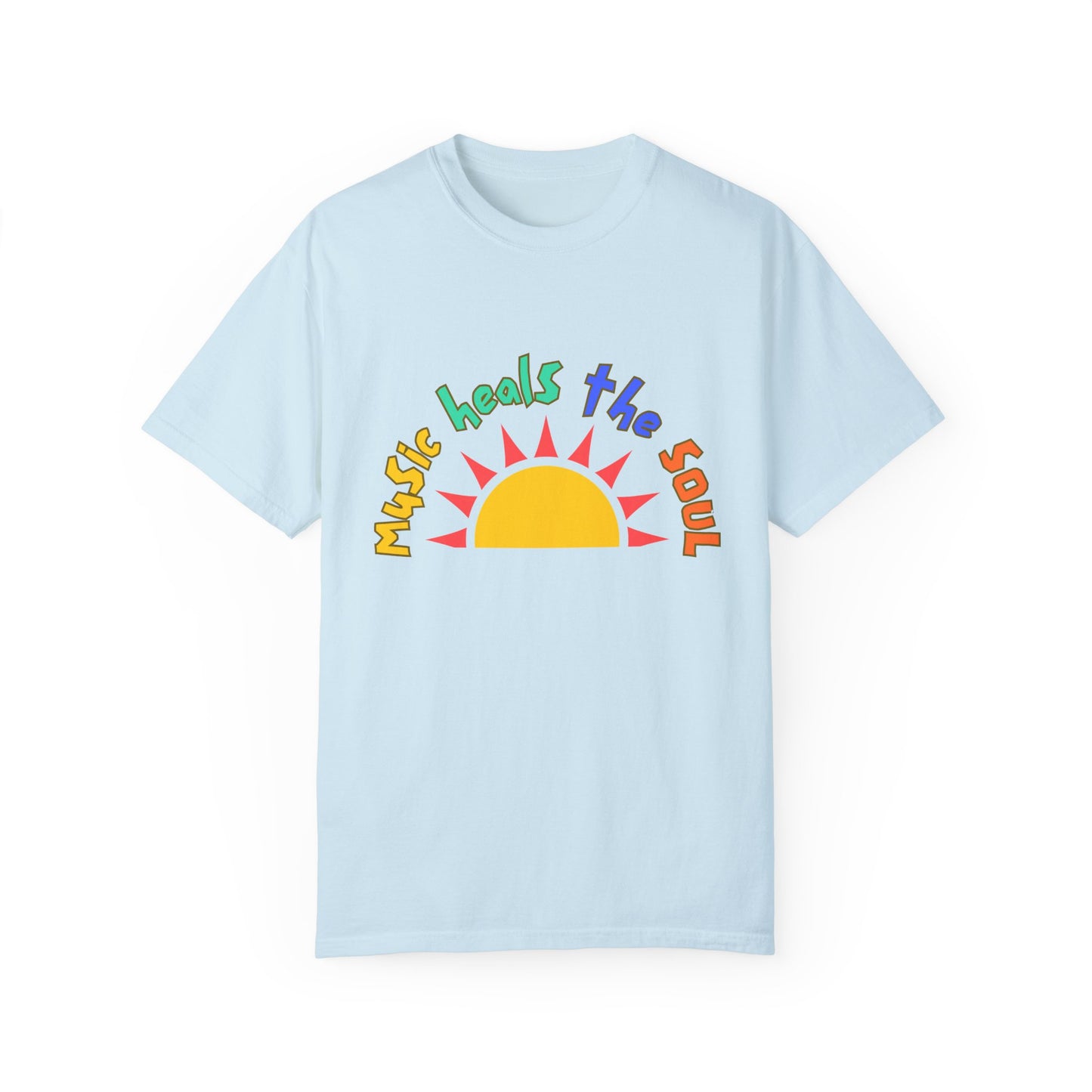 Music Heals the Soul Unisex Garment-Dyed T-shirt