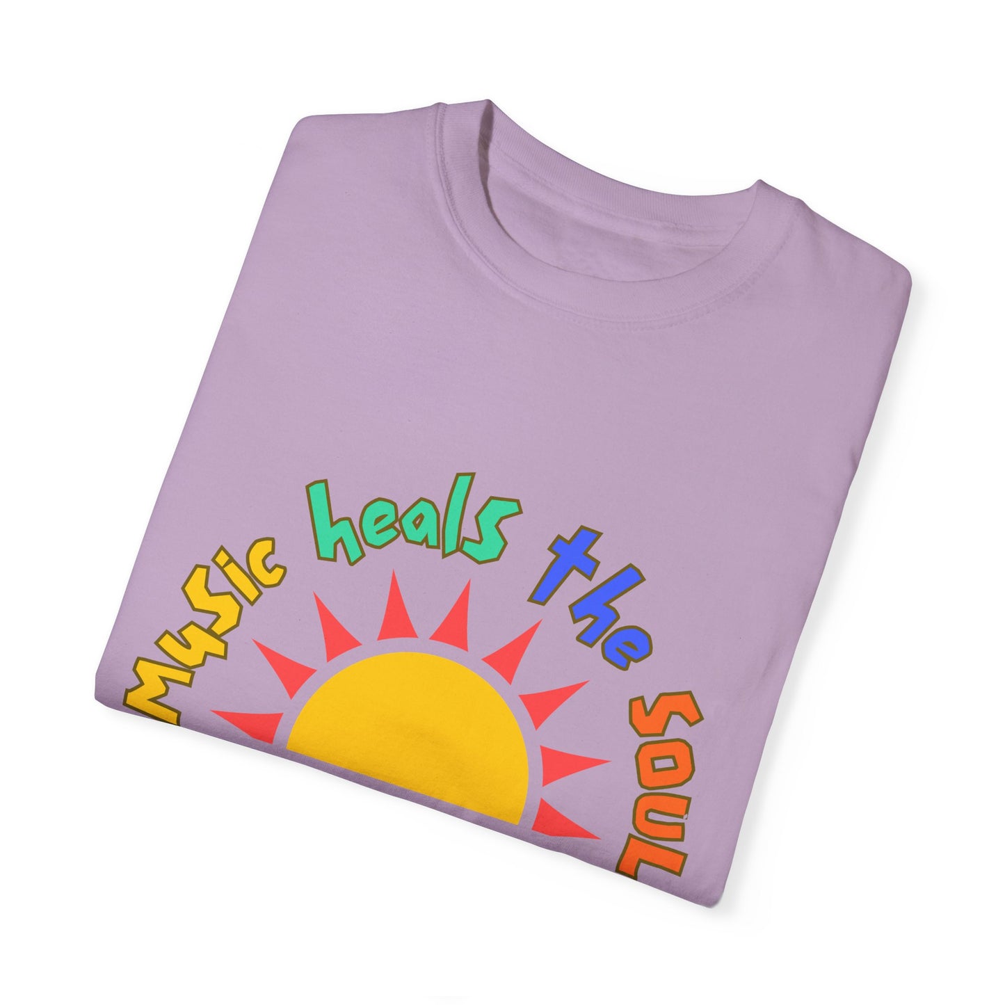 Music Heals the Soul Unisex Garment-Dyed T-shirt