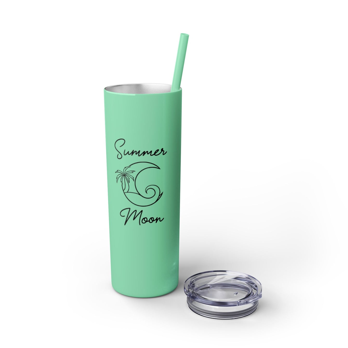 Summer Moon Skinny Tumbler with Straw, 20oz