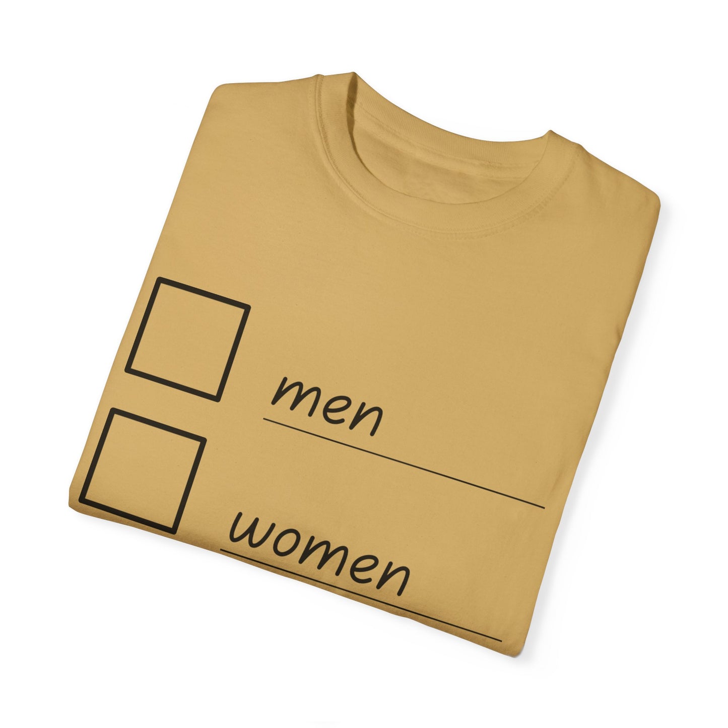 Men, Women, Ramen Checklist Unisex Garment-Dyed T-shirt