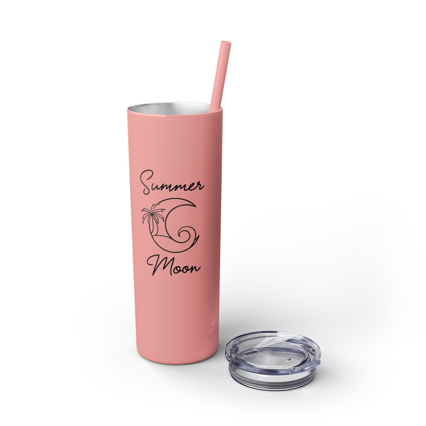 Summer Moon Skinny Tumbler with Straw, 20oz