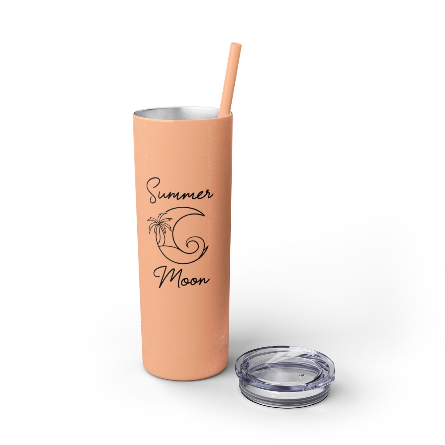 Summer Moon Skinny Tumbler with Straw, 20oz